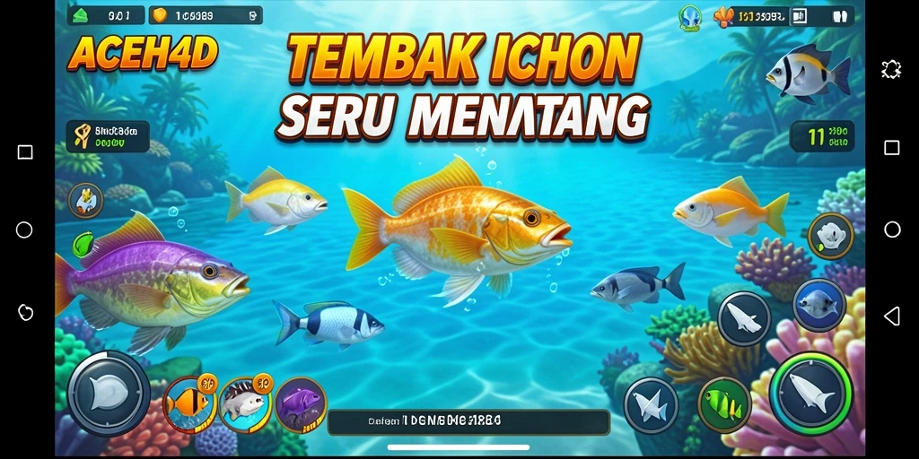 Screenshot ACEH4D menunjukkan aksi Tembak Ikan yang mendebarkan.