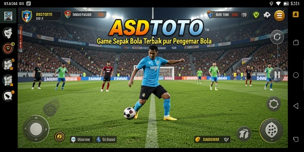 Tangkapan layar gameplay ASDTOTO yang menampilkan aksi sepak bola yang mendebarkan.