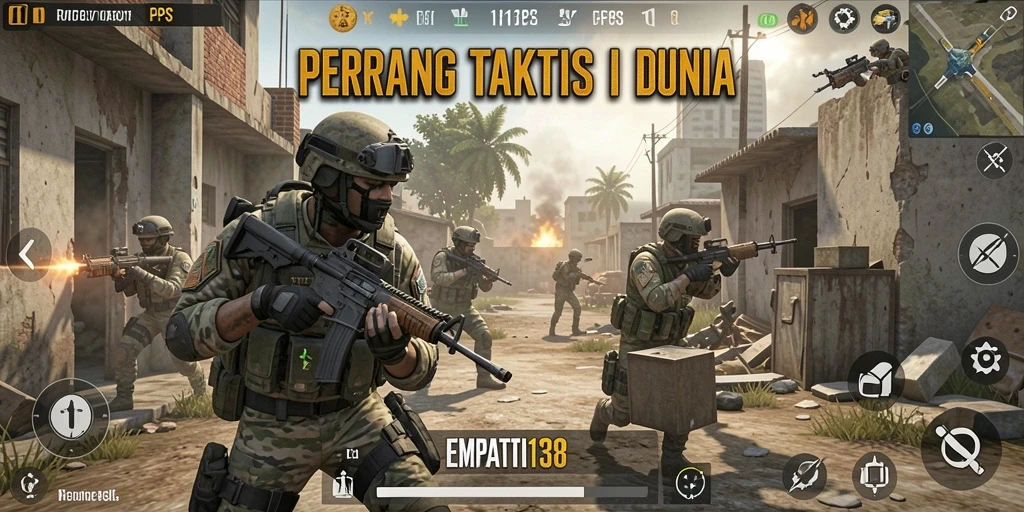 Screenshot gameplay menegangkan dari EMPATI138, siap untuk perang.
