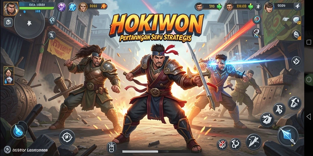 Tampilan menarik dari gameplay HOKIWON yang intens dan mendebarkan.