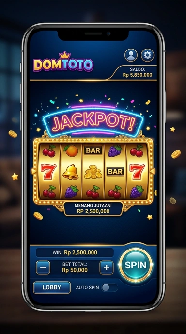 Pengguna menikmati kemudahan navigasi di aplikasi domtoto.
